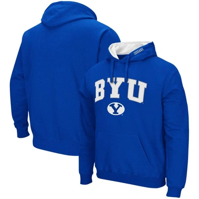 Colosseum Men's  Royal Byu Cougars Arch And Logo 3.0 Pullover Hoodie