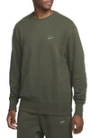 Nike Sportswear Oversize Crewneck Sweatshirt In Sequoia/ Carbon Green