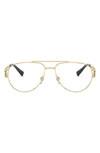Versace 57mm Aviator Optical Glasses In Gold/ Demo Lens