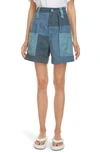 Isabel Marant Étoile Kalerna Organic Cotton & Linen Blend Shorts In Petrol