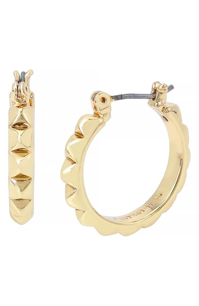 Allsaints Small Studded Hoop Earrings In Gold