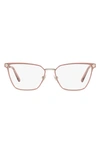 Versace 54mm Optical Glasses In Pink/ Pale Gold/ Demo Lens