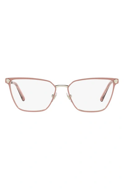 Versace 54mm Optical Glasses In Pink/ Pale Gold/ Demo Lens