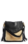 Aimee Kestenberg All For Love Convertible Leather Shoulder Bag In Natural Shearling
