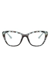 Prada 52mm Optical Glasses In Spotted Blue/demo Lens