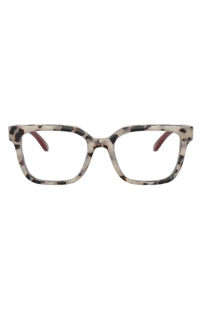 Tory Burch 53mm Square Optical Glasses In Dalmatian Tortoise/ Demo Lens