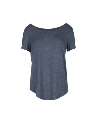 Majestic T-shirts In Slate Blue