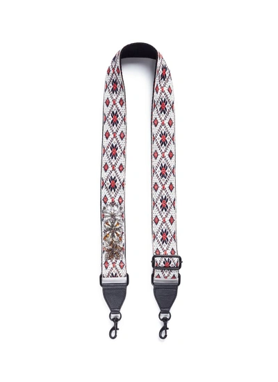 Rebecca Minkoff Starburst Embellished Jacquard Guitar Shoulder Strap