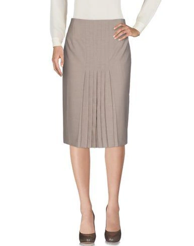 Akris 3/4 Length Skirt In Khaki