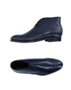 Canali Lace-up Shoes In Dark Blue