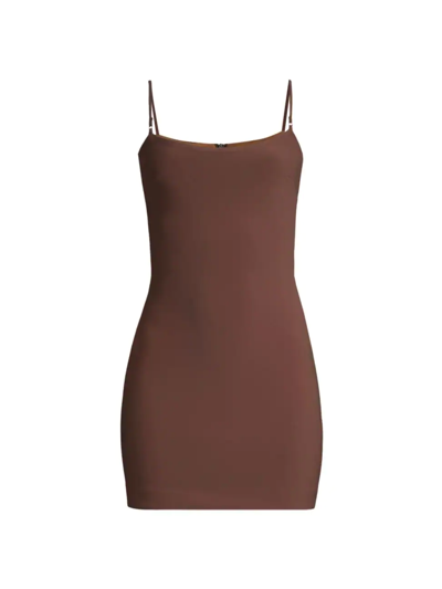 Bec & Bridge Ivy Sleeveless Stretch-woven Mini Dress In Dark Chocolate
