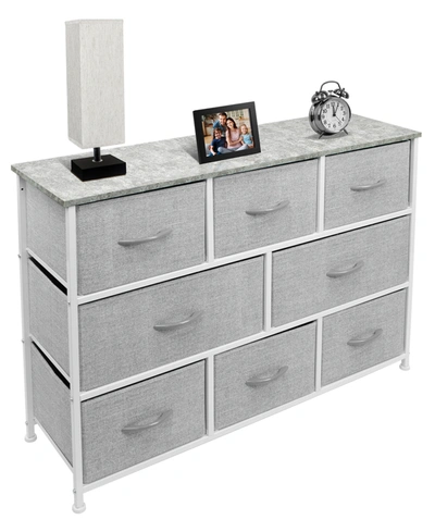 Sorbus 8 Drawers Chest Dresser In Gray