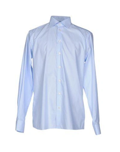 Eton Checked Shirt In Sky Blue