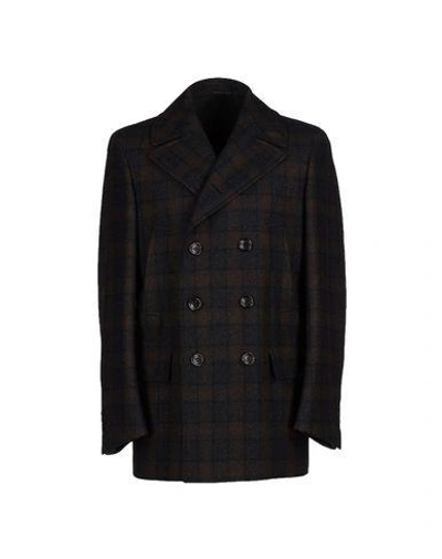 Canali Coat In Dark Brown