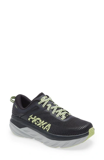 Hoka One One Bondi 7 Running Shoe In Blue Graphite / Butterfly