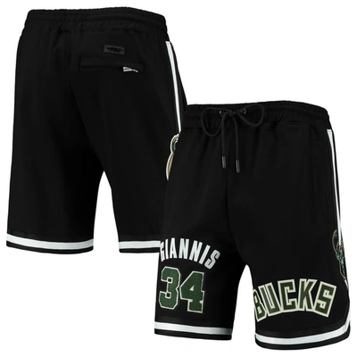 Pro Standard Giannis Antetokounmpo Black Milwaukee Bucks Player Replica Shorts