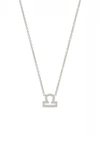Bychari Zodiac Pendant Necklace In Libra