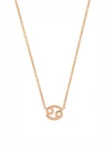 Bychari Zodiac Pendant Necklace In Cancer