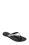 Bella Ha Italian Leather Handmade Flip Flop In Lunar Rock