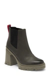 Sorel Brex™ Block Heel Waterproof Chelsea Boot In Dark Moss Sage