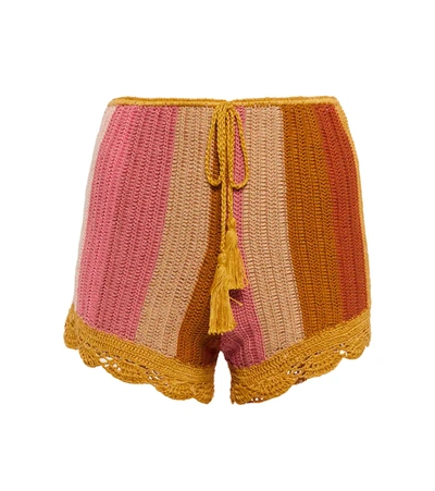 Anna Kosturova Sunset Crochet High-rise Shorts