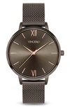 Vincero Eros Mesh Strap Watch, 38mm In Mesh Dark Khaki