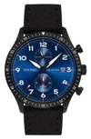 Vincero Altitude Chronograph Quartz Blue Dial Mens Watch Bla-cob-a09 In Black,blue
