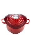 Le Creuset Signature Heart Cocotte In Cerise