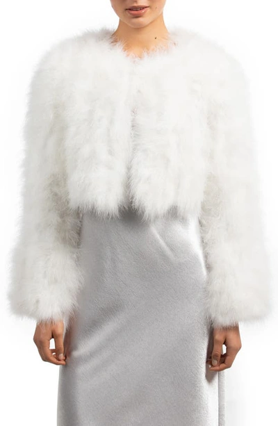Bubish Manhattan Feather Jacket In White