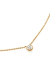 Monica Vinader Essential Diamond Necklace In Gold
