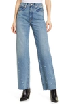 Slvrlake Grace High Waist Raw Hem Wide Leg Jeans In Willows