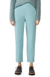 Eileen Fisher Cozy Brushed Terry Tapered Ankle Pants In Sea Foam