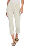 Lyssé Kick Flare Grid Print Crop Leggings In Saturday Pinstripe