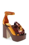 Jeffrey Campbell Candice Platform Sandal In Orange Combo