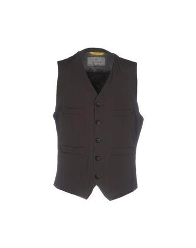 Canali Suit Vest In Dark Brown