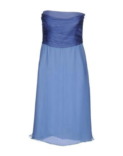 Armani Collezioni Knee-length Dresses In Pastel Blue