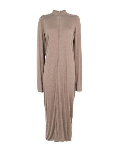 Rick Owens 3/4 Length Dresses In Khaki