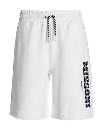 Missoni Logo-embroidered Track Shorts In White