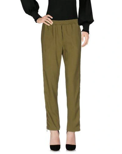 Nude Casual Pants In Military Green