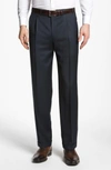 Canali Pleated Trousers In Navy