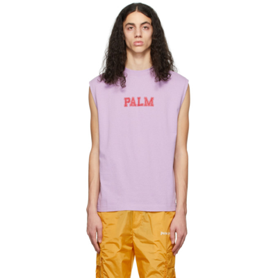 Palm Angels Giaguaro Sleeveless T-shirt In Purple
