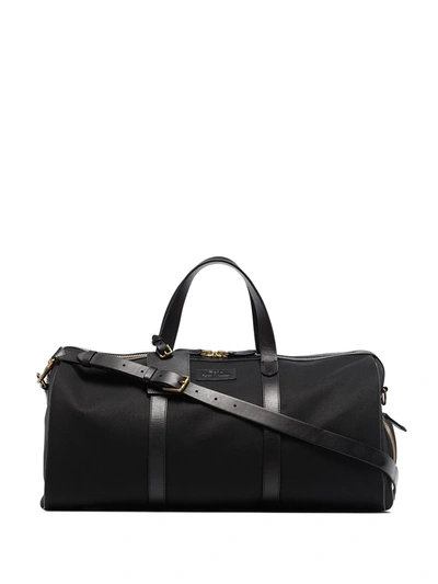 Polo Ralph Lauren Logo-patch Canvas Holdall In Black