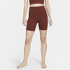 Nike Women's  Yoga Luxe High-waisted Shorts In Brown