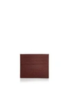 Longchamp Le Foulonne Leather Card Case In Red Lacquer