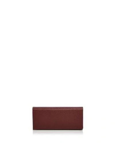 Longchamp Veau Foulonne Checkbook Wallet In Red Lacquer