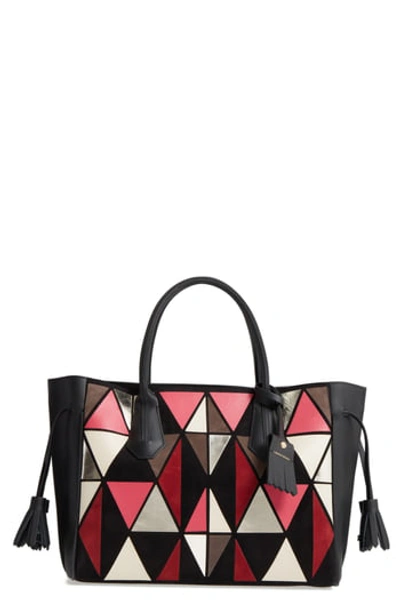 Longchamp Penelope Arty Medium Leather & Suede Tote - Red