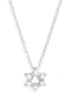 Roberto Coin 18k White Gold Star Of David Pendant Necklace With Diamonds, 16-18