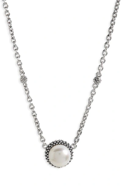 Lagos Luna Sterling Silver & Cultured Freshwater Pearl Pendant Necklace, 16
