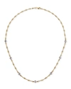 Roberto Coin 18k Yellow And White Gold Diamond Station Necklace, 16 In White/gold