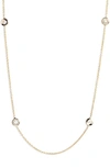 Roberto Coin 18k White Gold Diamond Station Necklace, 18 In Yg